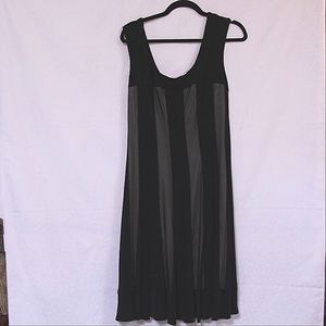 Stylish Black and Sheer Striped Dress